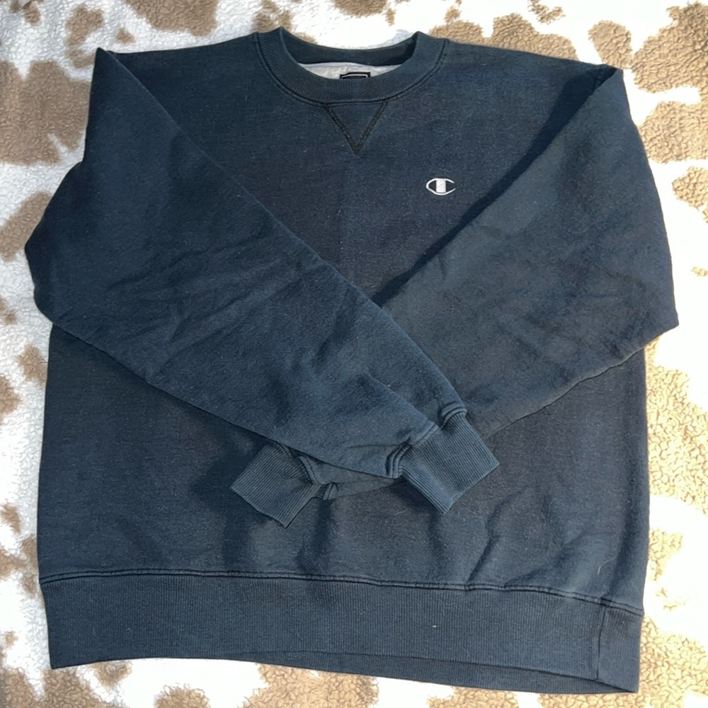 Navy blue, Champion, sweatshirt, size Medium